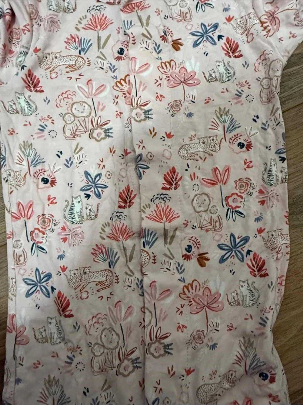 Magnetic Me Floral Bunny One-Piece Footie in Pink and Blue